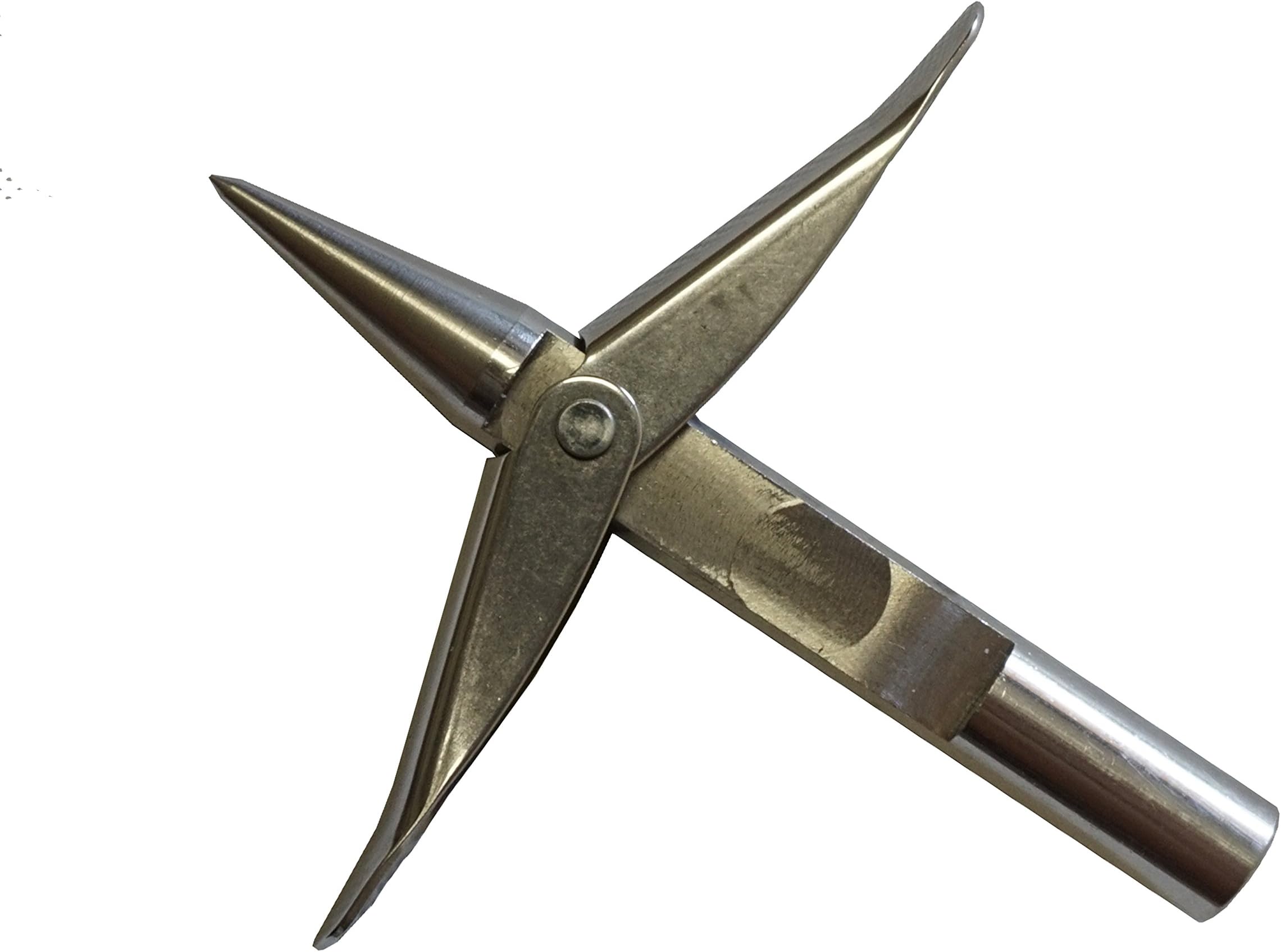 Scuba Choice 3-Inch Spearfishing Speargun Double Wing Tip – 6mm Thread Stainless Steel Replacement for JBL & Compatible Spearguns, Durable Cold-Water Hunting Tip for Winter and Ice Fishing