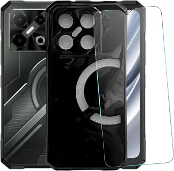 Cover for Doogee Blade GT Pro Phone Case,Anti Fingerprint TPU | Tempered Glass Screen Protector,1 Pack , 6.72 inches,No bubbles,Ultra Clear, 9H Scratch Resistant