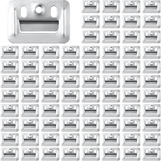 100pcs Stainless Steel Z-Clips (1.73"/44mmx1.22"/31mm) - Wall Panel Fixing Piece, Clamp for Integrated Wall Panel, Heavy Duty Wall Panel Buckle for Toilet Seats & Furniture Mounting