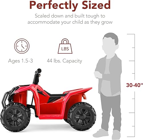 Miniatura 2 de Best Choice Products Juguete de paseo para niños de 6 V, 4 ruedas Quad ATV Play Car con velocidad máxima de 1.8 MPH, neumáticos pisados, asas de