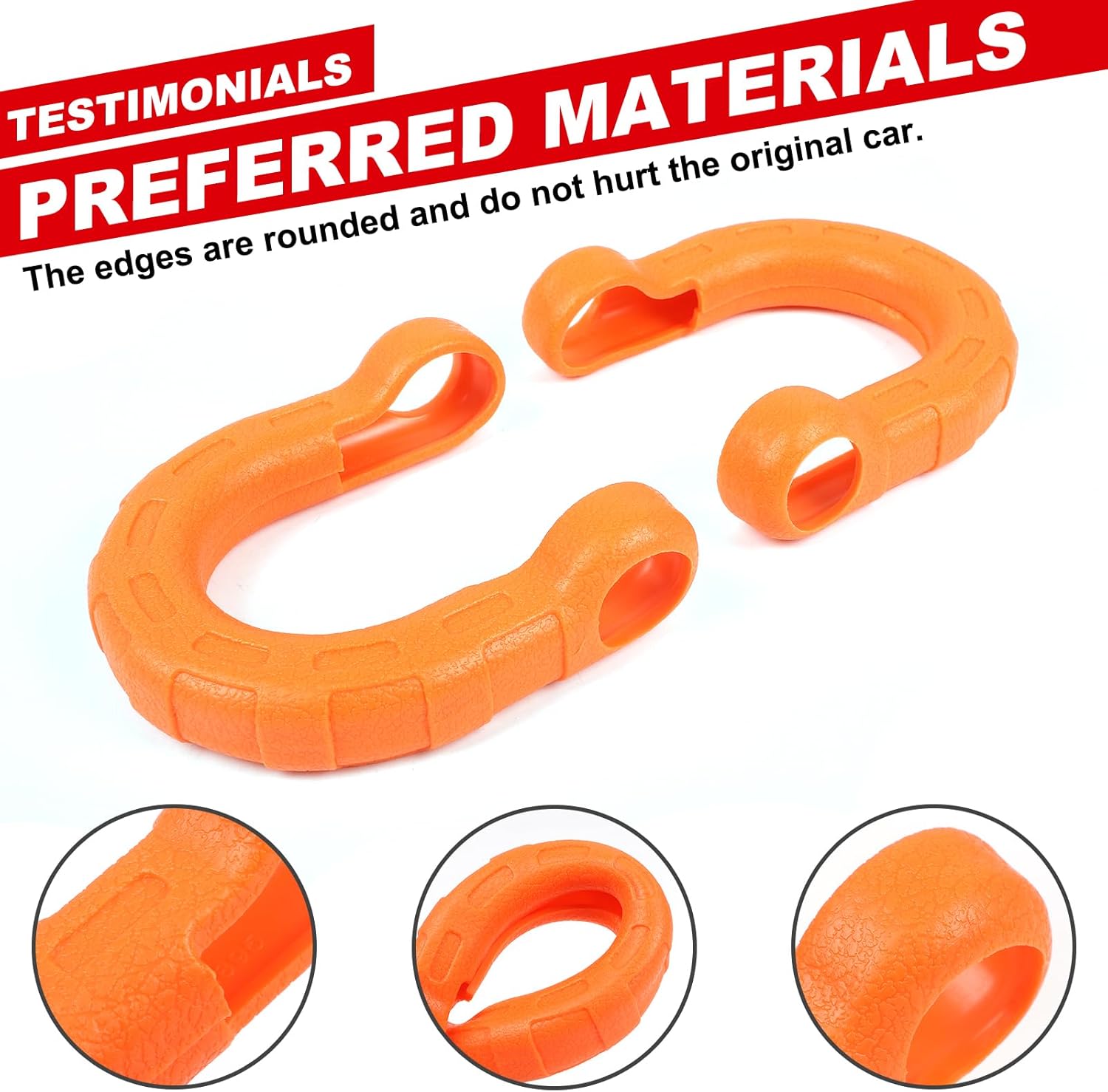 PIUGILH Rear Tow Hook Protector Covers Compatible with Hummer H2 2003-2009 Accesories, Tow Trailer Hitch Cover Towing Hitch Rubber Protector Cover (Orange)