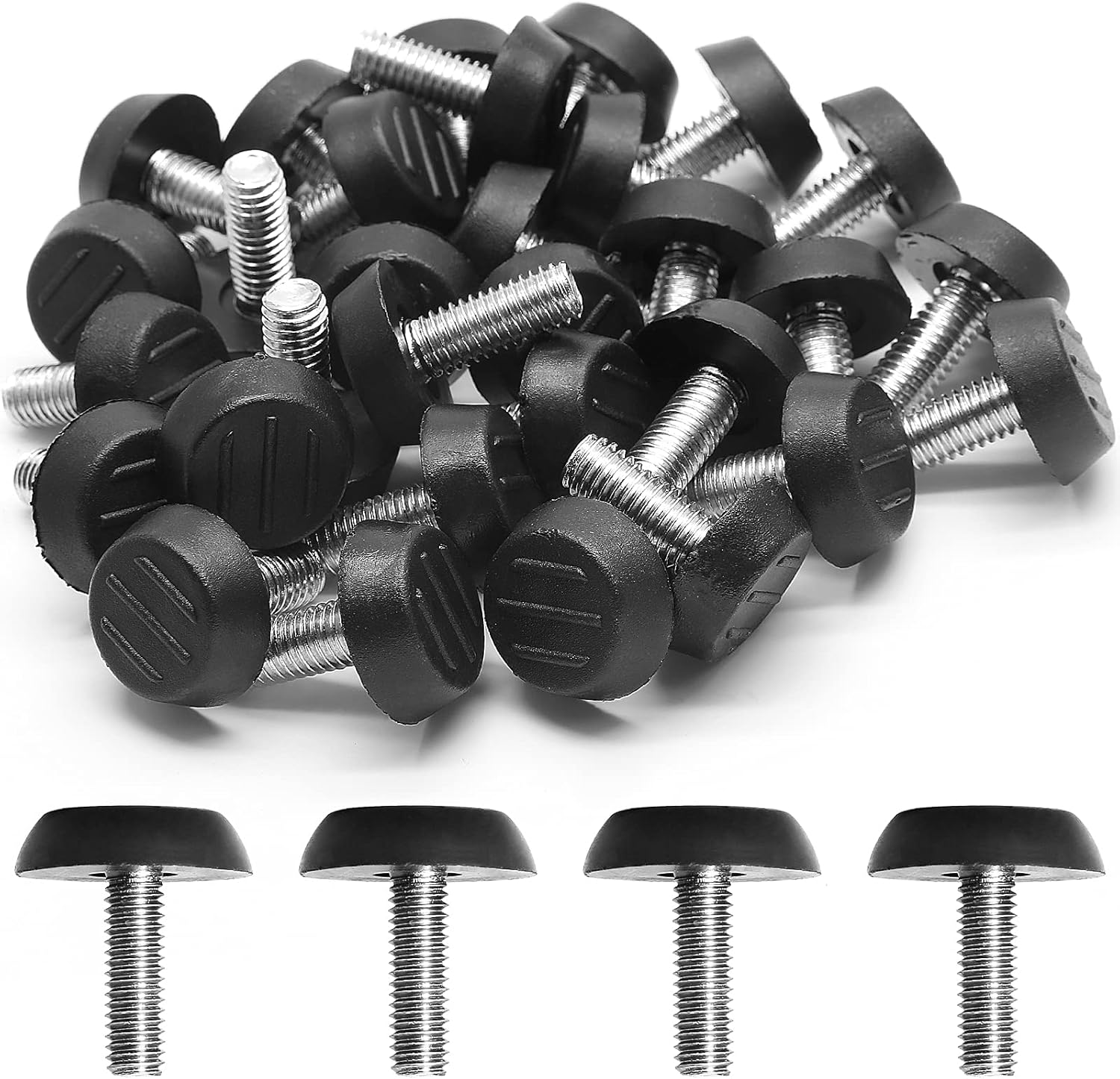 Aazon.co: Zorfeter 30 Pcs 1/4 Screw In Threaded Furniture Adjustable - View #4