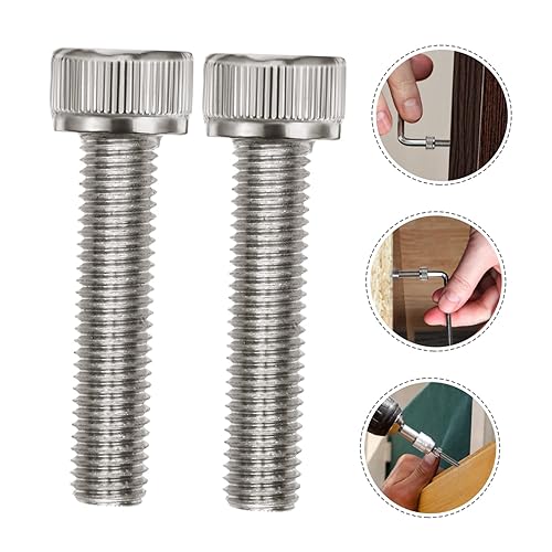 Miniatura 3 de Mobestech 50 piezas Tornillos hexagonales Pernos de acero inoxidable Pernos de fontanero Tuerca de tuerca de bloqueo hexagonal inoxidable Tornillos