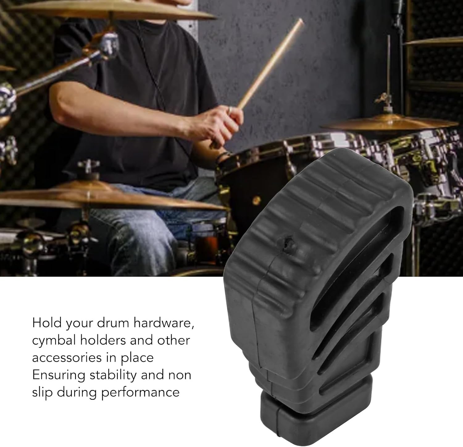 Drum Rubber Feet Replacement 3Pcs Non Slip Design for Bass Snare Hardware Seats Percussion Parts (WC10)