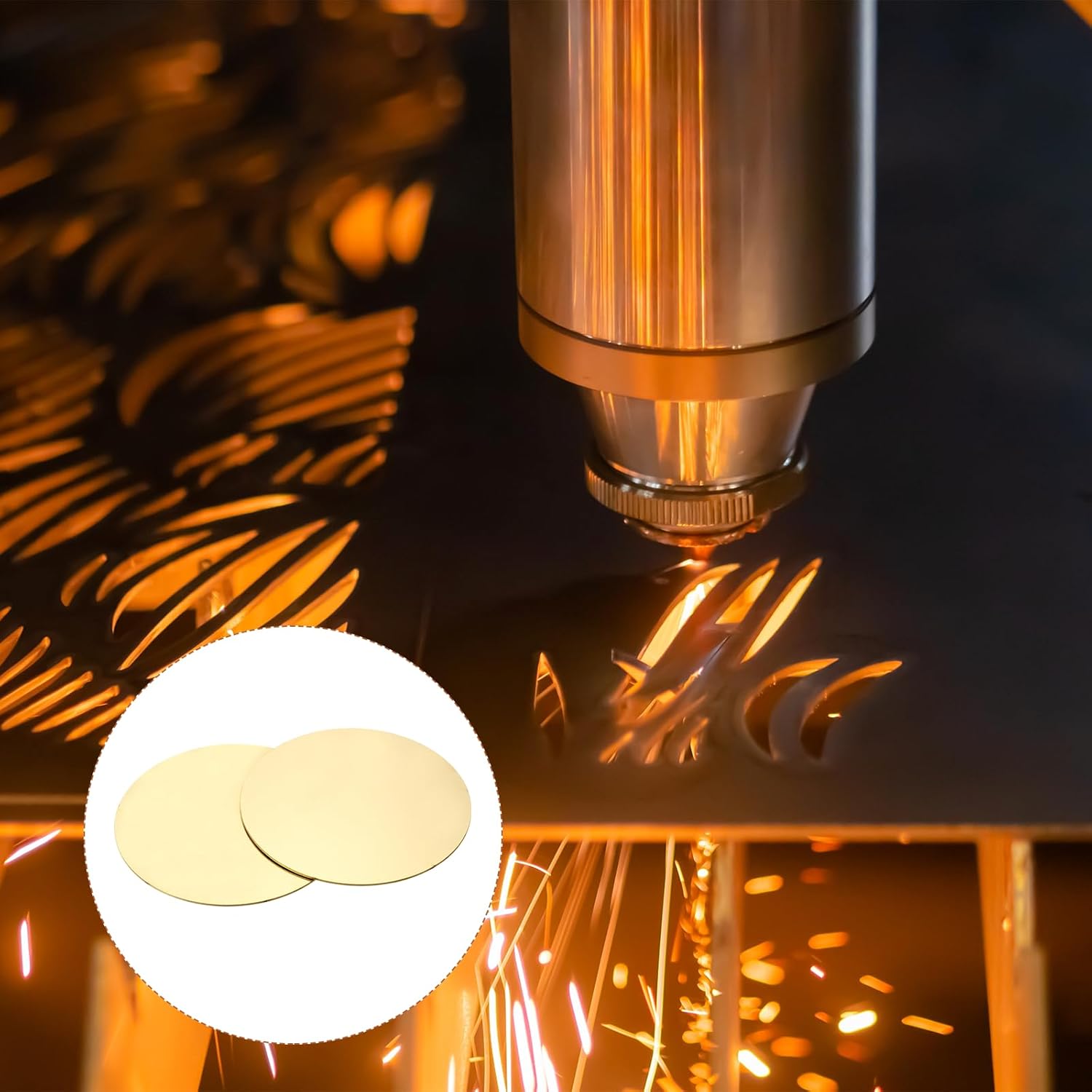 Pack of 5 Round Brass Plates, 100 mm (3.94 Inches) Dia, Pure Copper Sheets, 2 mm, H62, Brass Copper Metal Sheet for Crafts, DIY, Electrical Repairs, Industrial Use, Metal Embossing