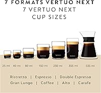 Vista 6 de Nespresso Vertuo Next Cafetera y Máquina de Espresso de Breville, Gris Claro