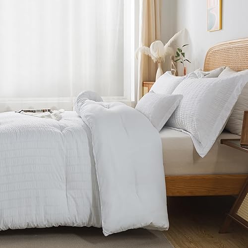 Miniatura 2 de Cosybay Juego de edredón tamaño individual  Juego de edredón de 2 piezas de sirsaca de plumón blanco alternativo para todas las estaciones, 1