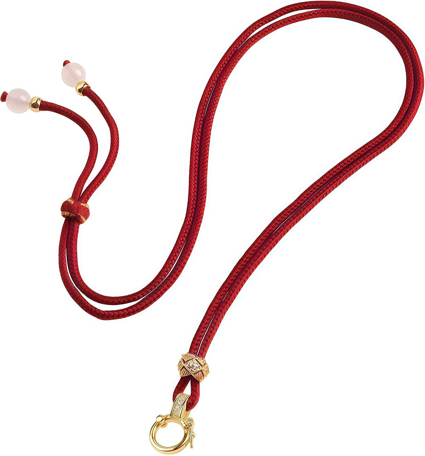 Elegant Handwoven Pendant Necklace Cord - Thin Gold Plated Rope for Women's Jewelry, Gemstone, Jade, Crystal, and Locket Accessories, Adjustable Bohemian Choker, Y2K Fashion Necklace for Daily Wear