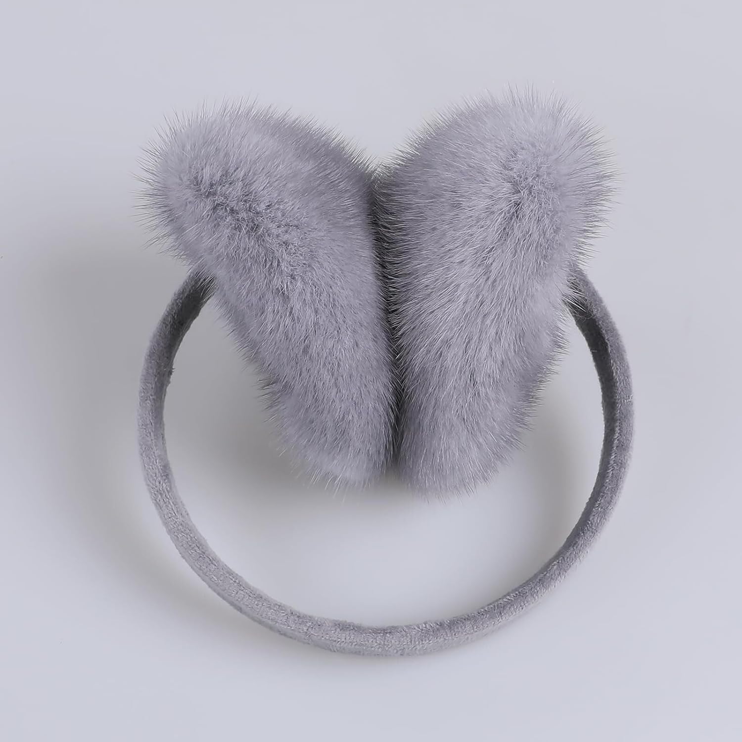 Unisex Real Mink Fur Earmuffs With Velvet Band Mens Womens Foldable Ear Warmer-Luxury Winter Fashion
