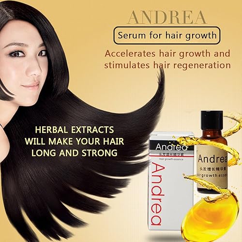 Miniatura 4 de Andrea tratamiento esencial para el crecimiento del cabello y pérdida del cabello de jengibre y ginseng para crecimiento tupido de cabello por 20 ml