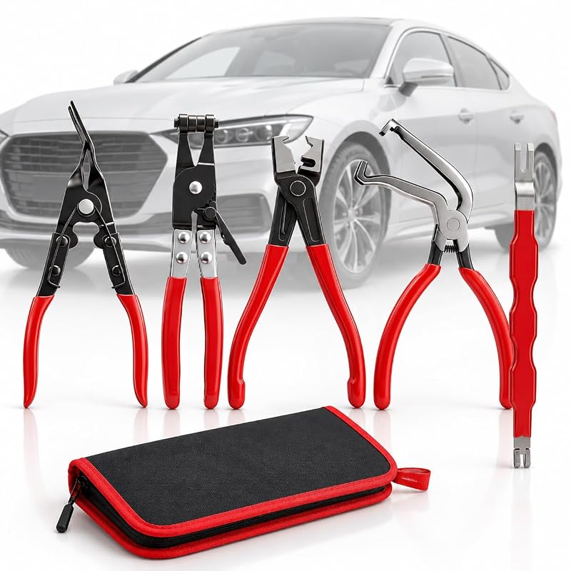 Kit com 5 Alicates para Desconexão Elétrica Automotiva e Remoção de Mangueiras Generic GJTZ