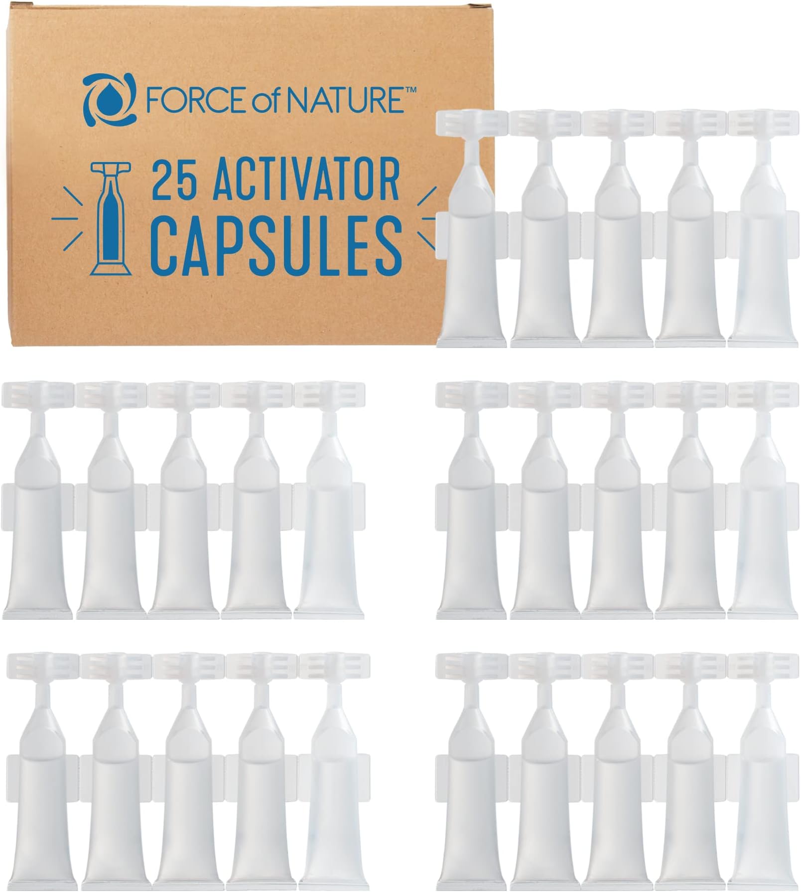 Activator Capsules | Multi-Purpose Cleaning Refill | All-Natural Cleaner, Disinfectant, Sanitizer & Deodorizer | Kills 99.9% of Germs | 3ml Each | (25 Count)