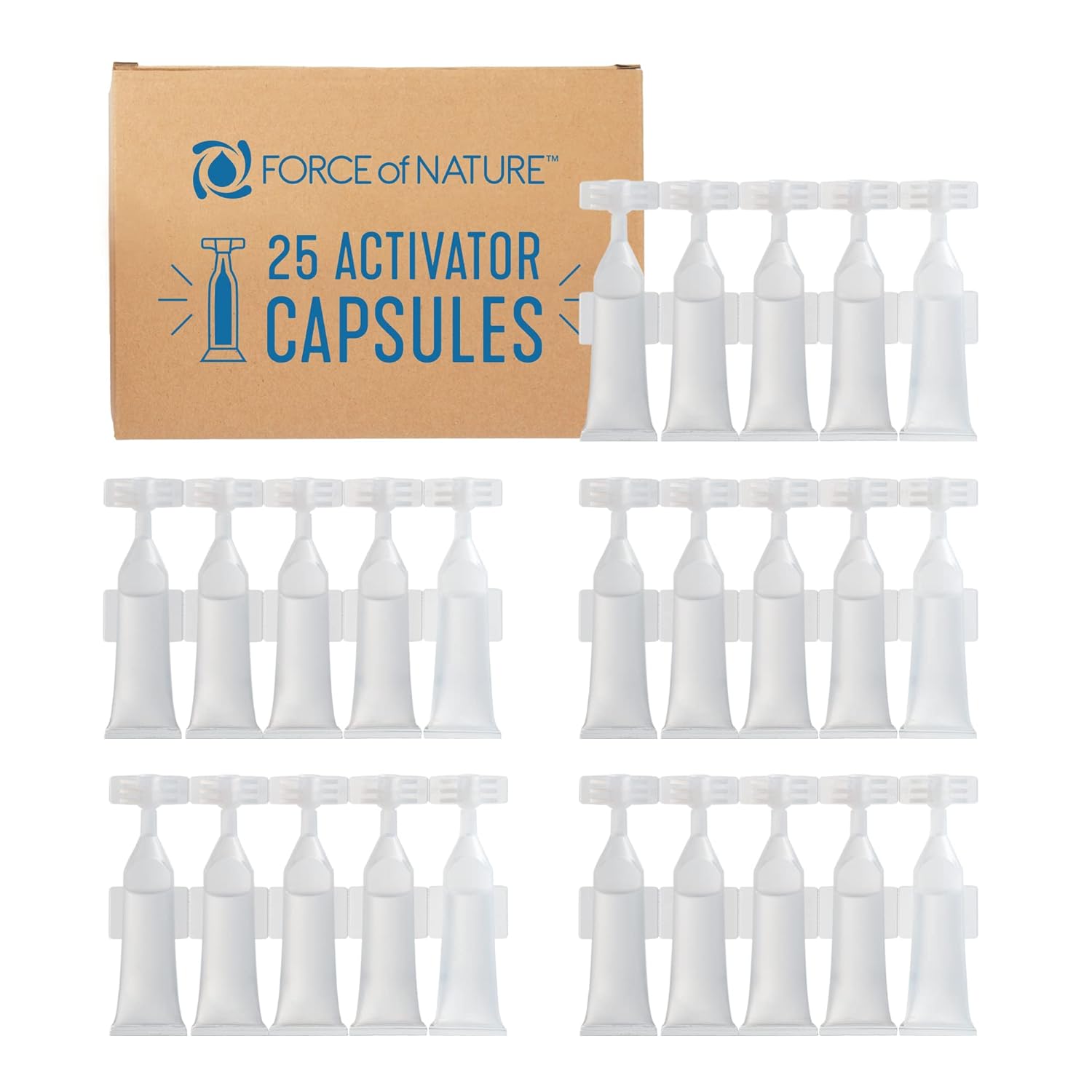 Force of Nature Activator Capsules - Concentrate Refill for Eco-Friendly All-Purpose Disinfectant Cleaning Spray - Kitchen Bathroom Toilet