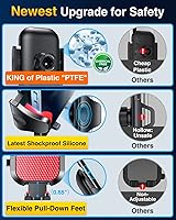 Vista 7 de VANMASS [Verdadero grado militar] Soporte para teléfono de coche [Mejor succión y clip] Soporte para teléfono celular para salpicadero, rejilla