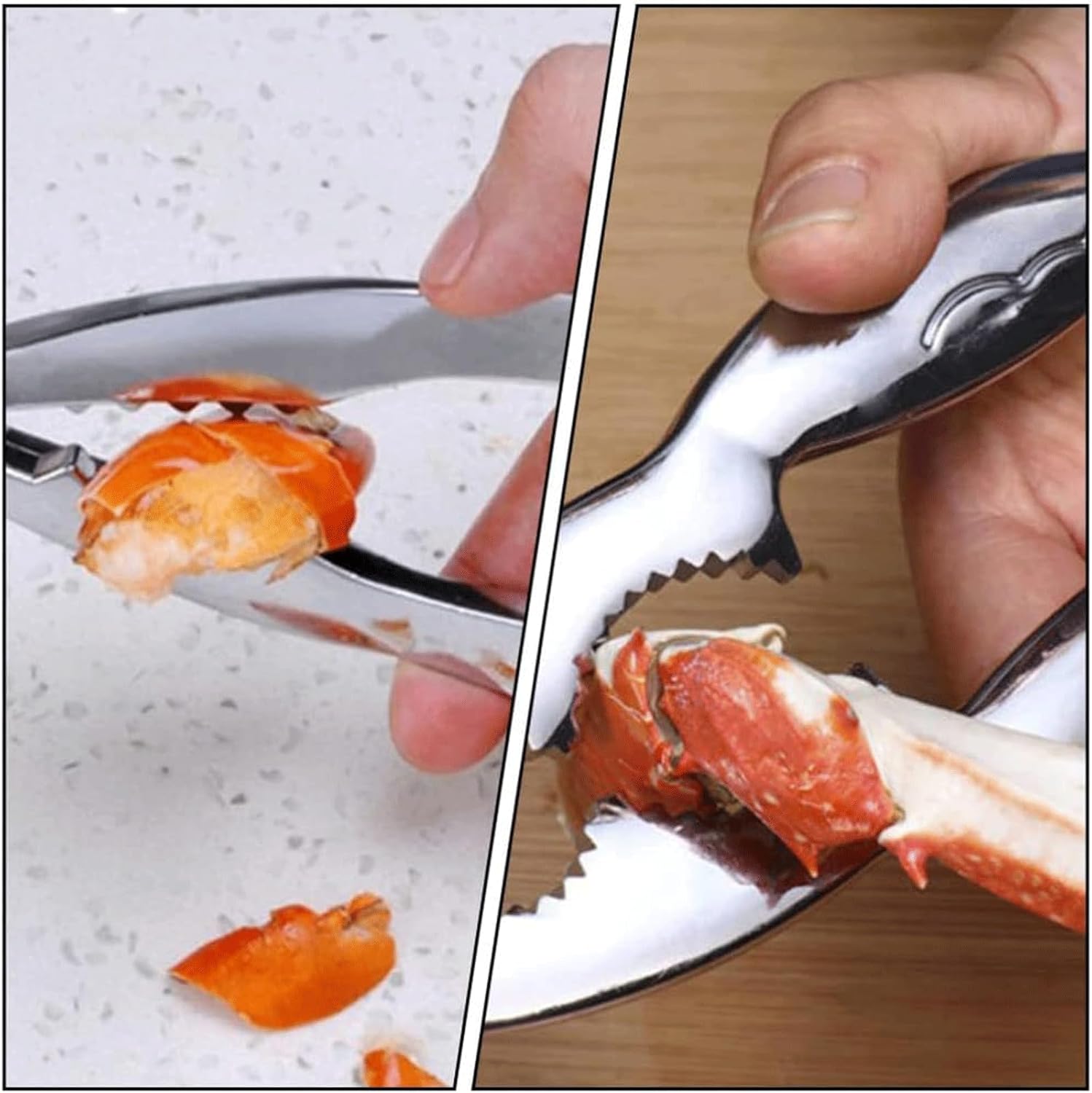 KRILLIQ Nutcracker Food Grade Metal Lobster or Crab Cracker Nut Cracker Tool Walnuts Plier for Walnuts Chestnuts Pecans Hazelnuts Almonds for Nut Shelling