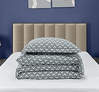 Vista 5 de Utopia Bedding - Juego de edredón individual de 2 piezas con estampado de flechas blancas de tamaño individual, juego de ropa de cama suave