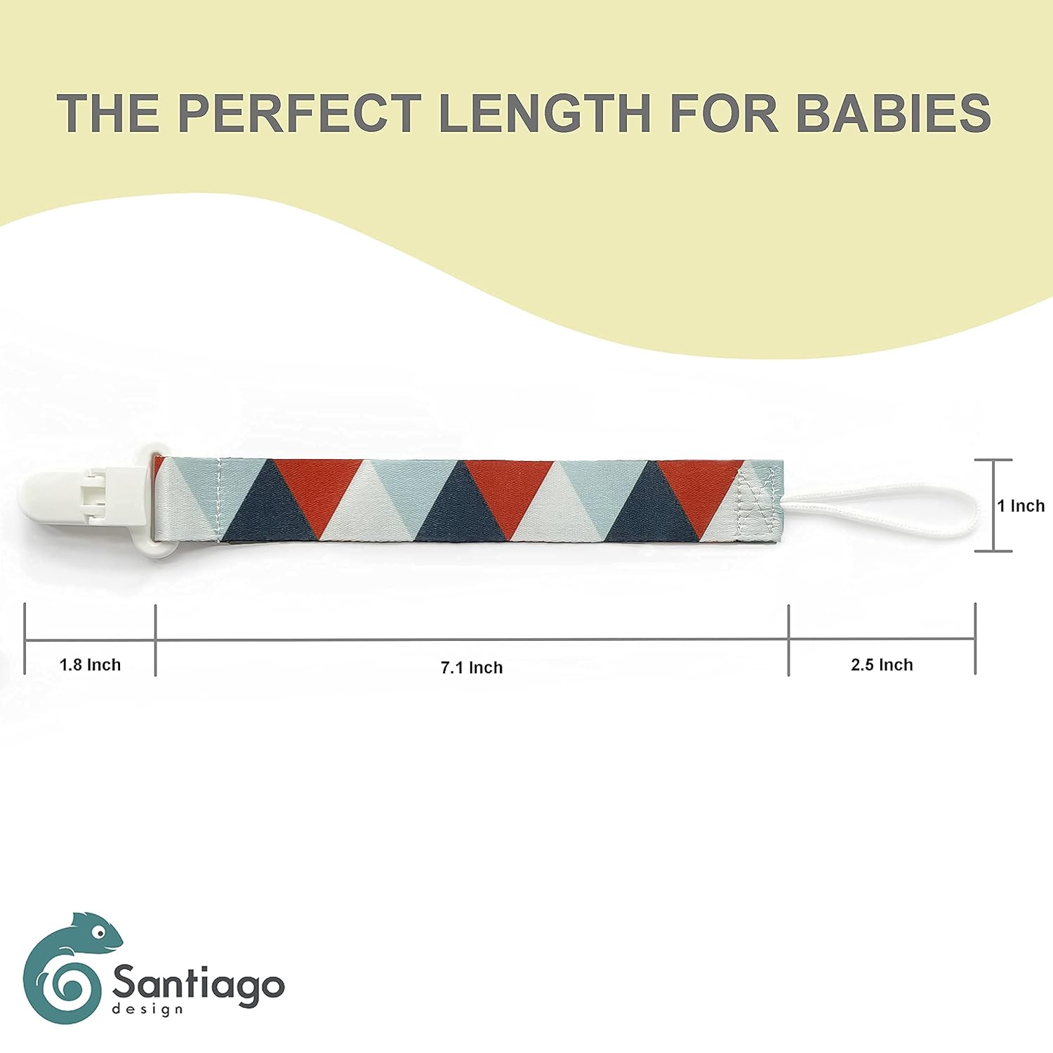 Santiago Design Baby Pacifier Clips Multi Color, 4 Pack Universal Holder Leash for Boys and Girls, Teething Toys Teethers, Baby Necessities : Baby