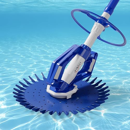 Pool Cleaner, Automatic Wall-Climbing Pool Vacuum -Navy Blue&White | Pool Creepy Crawler Vacuum with 33FT Hoses, Suctuion Pool Cleaner for inground pools,Requires ≥3/4HP pump