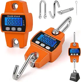 Balança Crane Scale Digital 300 Kg Portátil com LCD Digital, Balança Industrial Resistente de Alta Precisão