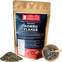 Ocean's Balance Organic Kombu Flakes – Maine Coast Vegetables for Keto, Paleo, Vegetarian & Vegan Diets (4 Ounce, Flakes)