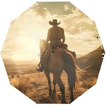 Auto Open Close Umbrella Cowboy Landscape UV50+ Travel