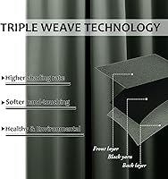 Vista 29 de NICETOWN Cortinas grises para exteriores para patio, impermeables, 2 paneles, resistentes al viento, a prueba de óxido, ojales superiores e