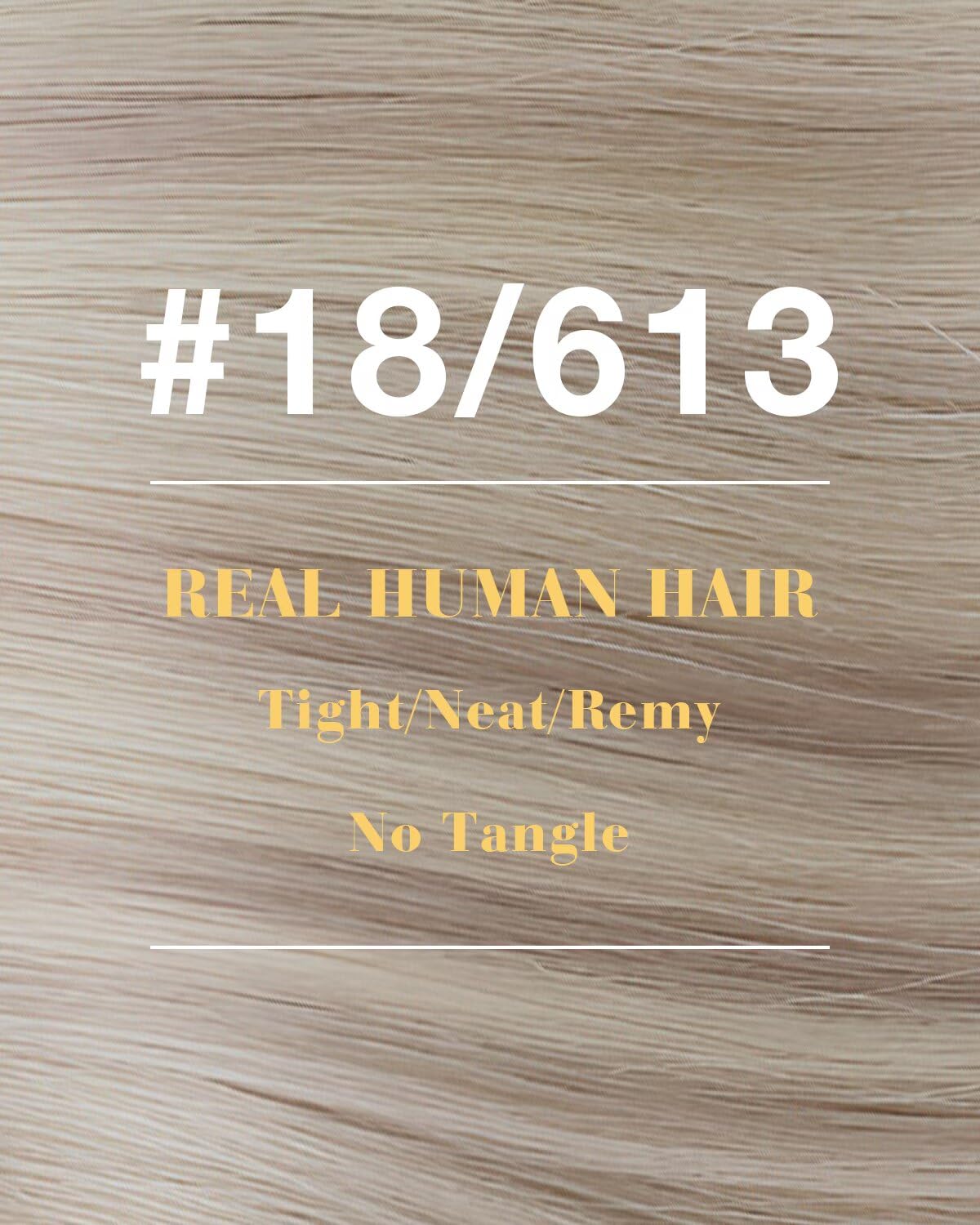 Hetto Sew in Hair Extensions Real Human Hair Ash Blonde Mix Bleach Blonde Silky Straight 18 Inch 100g #18/613