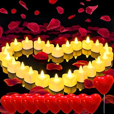 Sponsored Ad - Homemory Romantic Night For Her Set, 1000Pcs Artificial Rose Petals | 30Pcs Burgundy Heart Balloon | 24Pcs ...