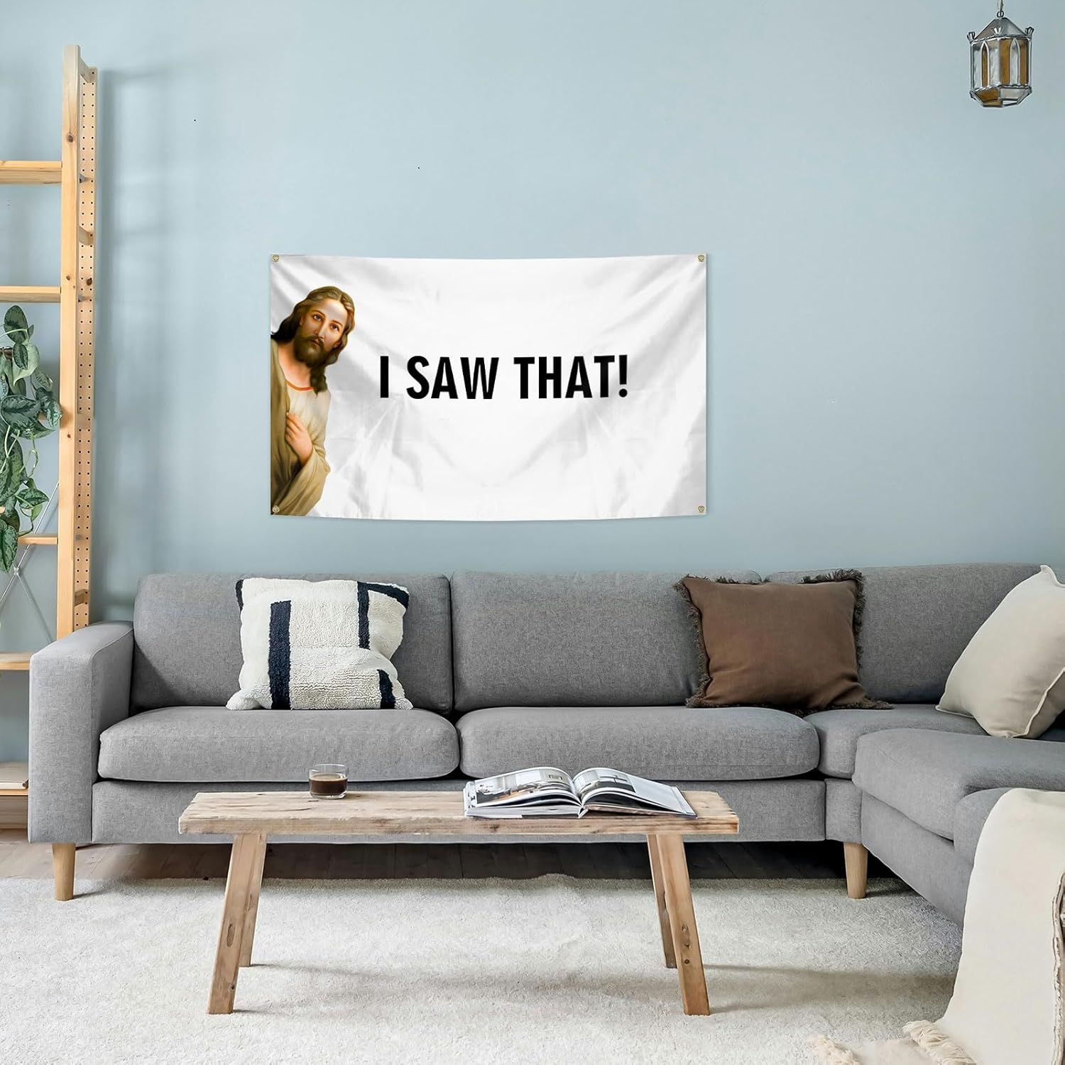 I Saw That Jesu-s Christ Flag 3x5 Ft Funny Flag with Brass Grommets for Man Cave College Dorm Bedroom Gift Home Decor - Image 3