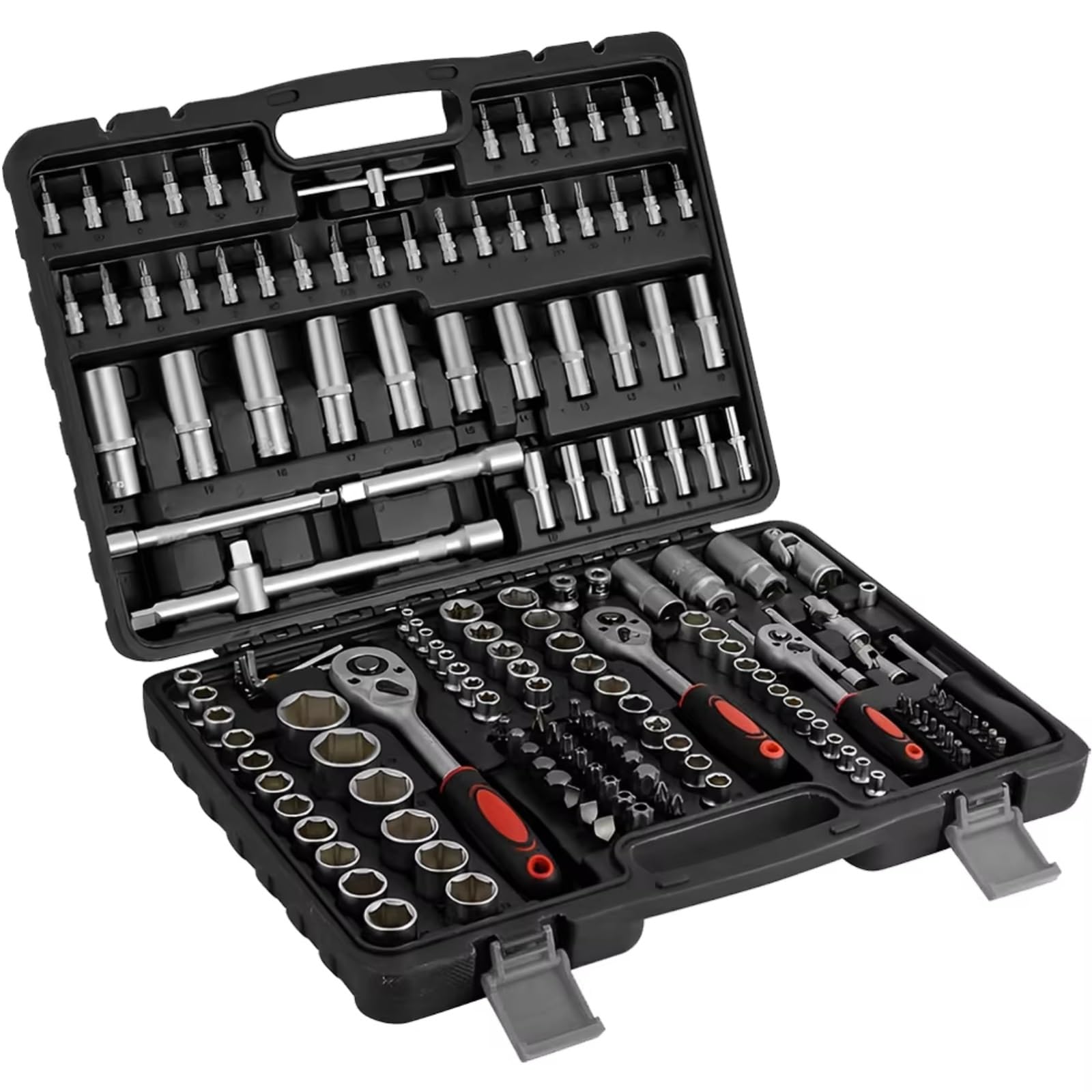 Set di attrezzi meccanici Set Di Chiavi A Bussola A Cricchetto Kit Combinato Di Chiavi Dinamometriche A Cricchetto 1/4 3/8 1/2 Chiave A Cricchetto Punte Per Cacciavite Utensile Manuale