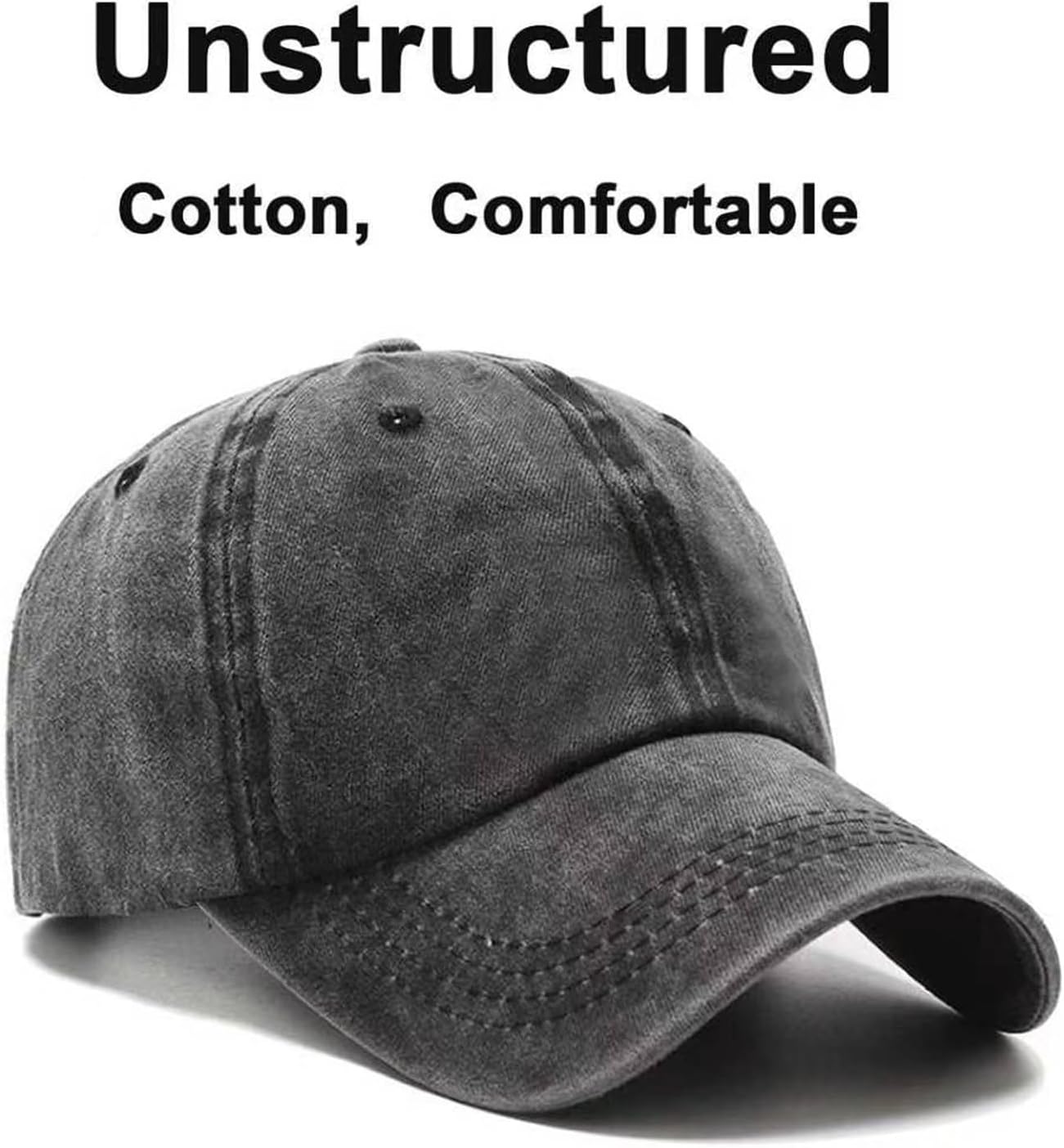 Pack 2 Gorras PFFY Vintage Desgastaas - Pa El y Ella, Estilo Dad Hat 4