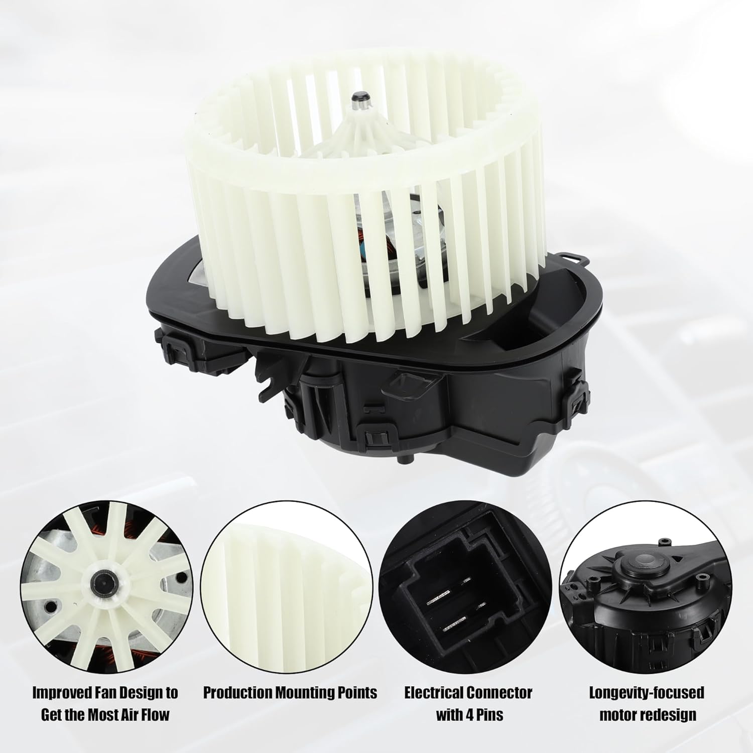 X AUTOHAUX HVAC Heater Blower Motor Assembly No.7P0820021 for Porsche Cayenne 2011-2018 for Volkswagen Touareg 2011-2017