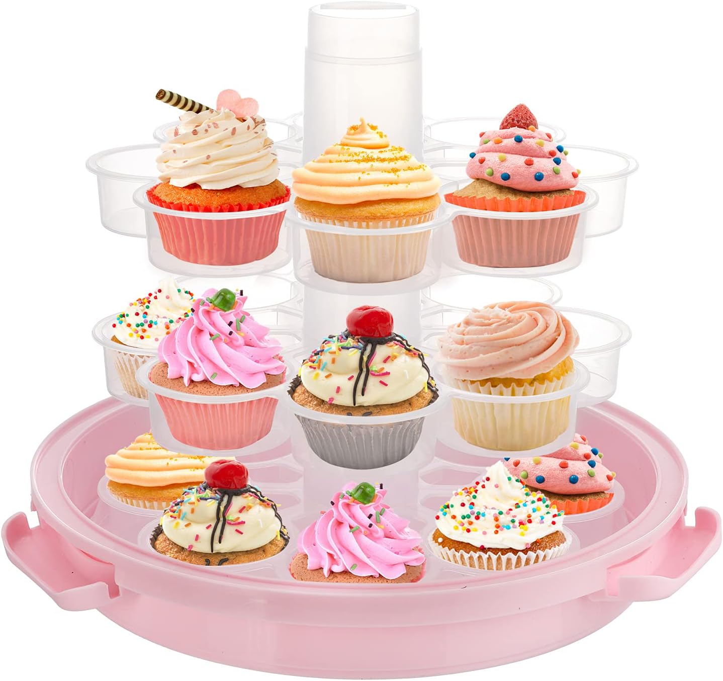 VGOODALL Cake Carrier with Lid, Cake Holder Cupcake Container for