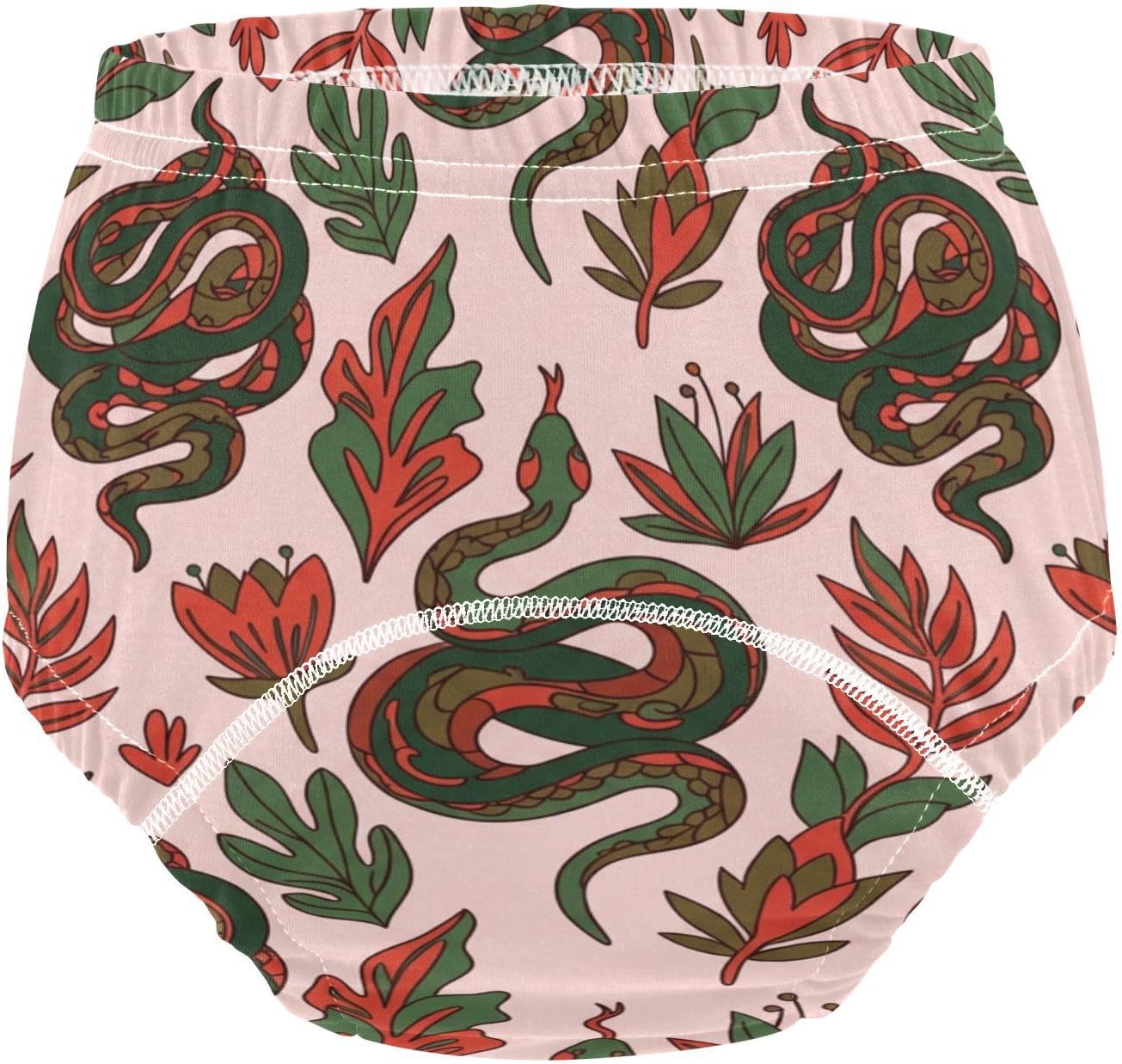 Baby Potty Training Toilet Pants Absorb Water Retro Snake Pattern Pink Green Overnight Potty Training Underwear