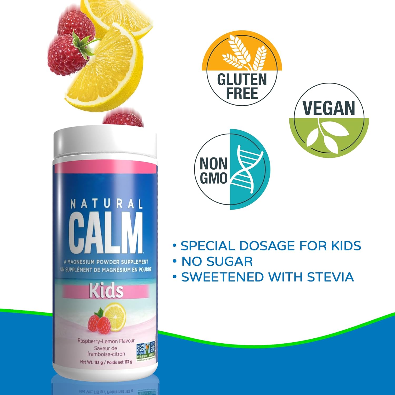 NATURAL VITALITY Magnesium Citrate Powder Kids Calm, 113 GR