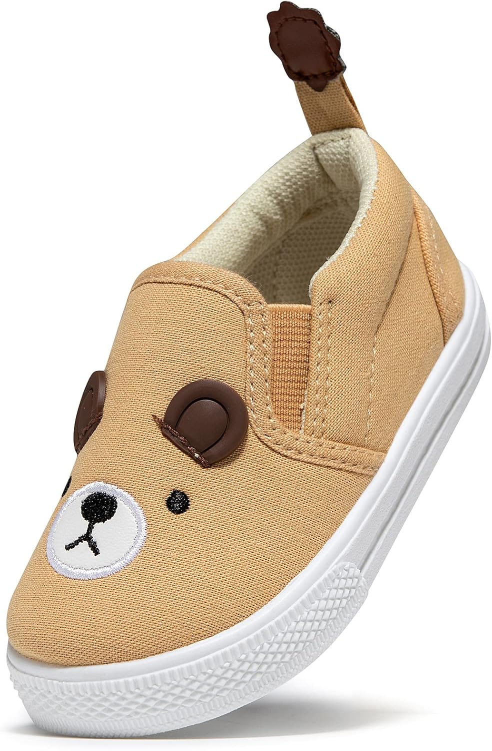 HLMBB Toddler Shoes Unisex Cartoon for Baby Boys Girls Shoes Cute Animal Hard Bottom Canvas Sole Kids Running Walking Sneakers
