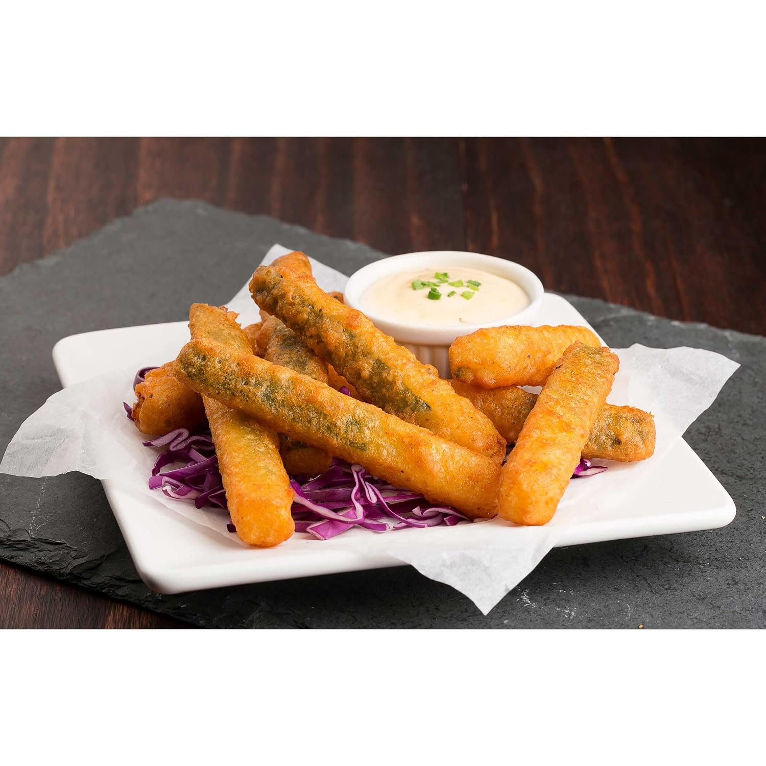 McCain Golden Crisp Fryersaver Battered Zucchini Stick - Appetizer, 2 Pound -- 6 per case.