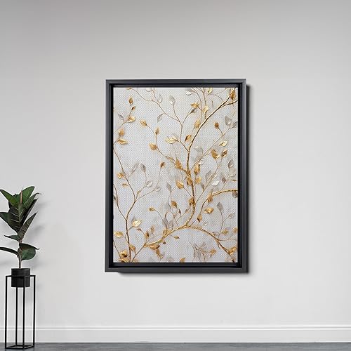 Miniatura 5 de Original Ginkgo biloba Print On Canvas, Modern Textured Gold Wall Art, Abstract Gold Leaves Print, Living room Wall Decor, Canvas Wall Art, Wall