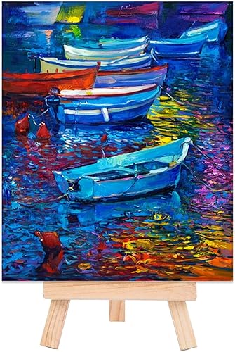 Miniatura 5 de eBoot, paquete de 12 atriles pequeños de madera, 5 pulgadas