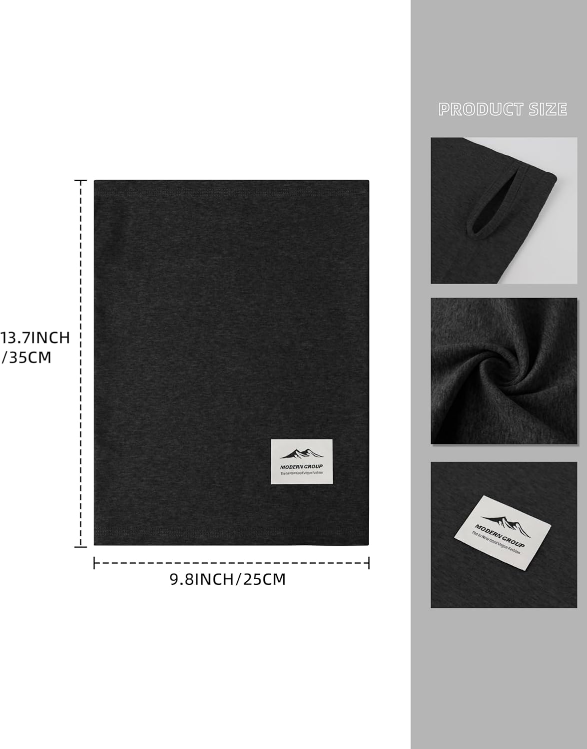 Cotton Neck Warmer Gaiter Windproof Winter Face Mask Ski Face Cover Cold Weather Scarf for Men & Women - Image 6