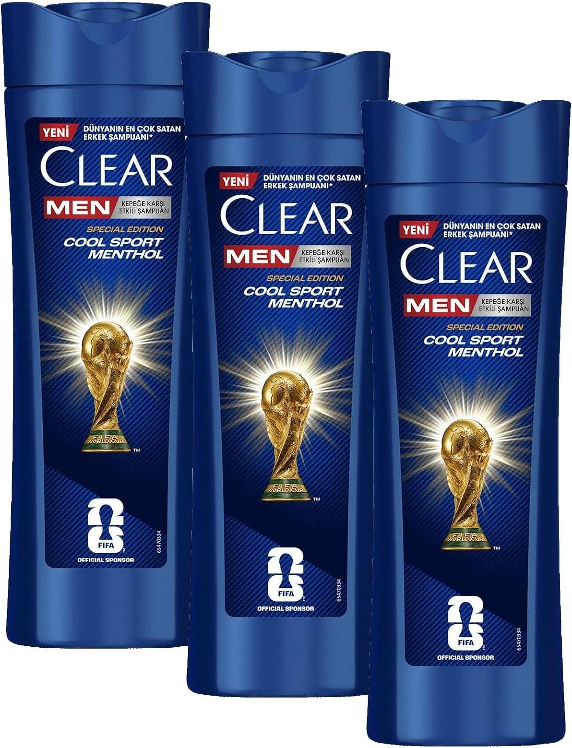 CLEAR Men Cool Sport Menthol Kepeğe Karşı Etkili Şampuan 350 ml (3 paketi)