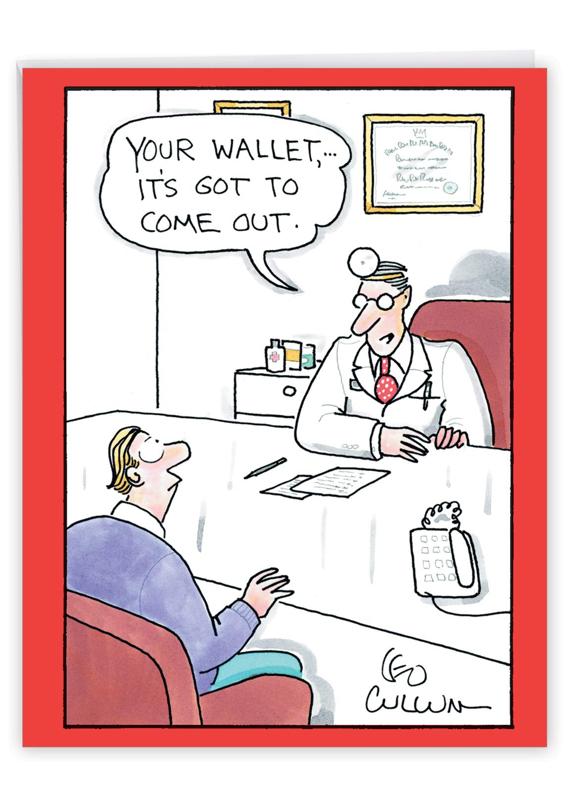 NobleWorks - Big Funny Get Well Greeting Card 8.5 x 11 Inch with Envelope (1 Pack) Oversize Jumbo - Your Wallet J4502