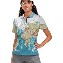 Womens Short Sleeve Polo Shirt 1/4 Zip Up Stretch T Shirt Casual Quick Dry Athletic Sports Shirt Yoga Workout Tops