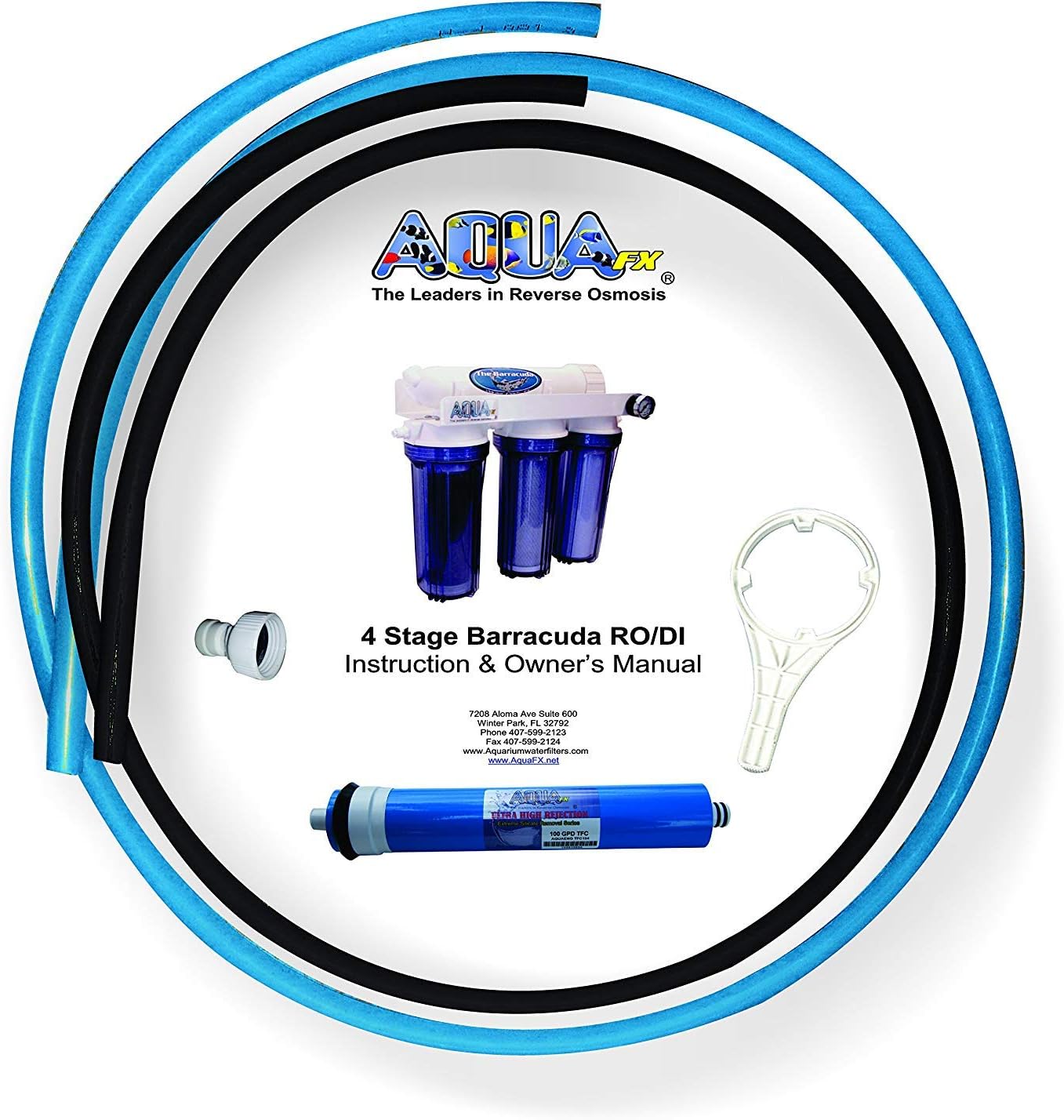 AquaFX Barracuda RO/DI Aquarium Filter 100 GPD