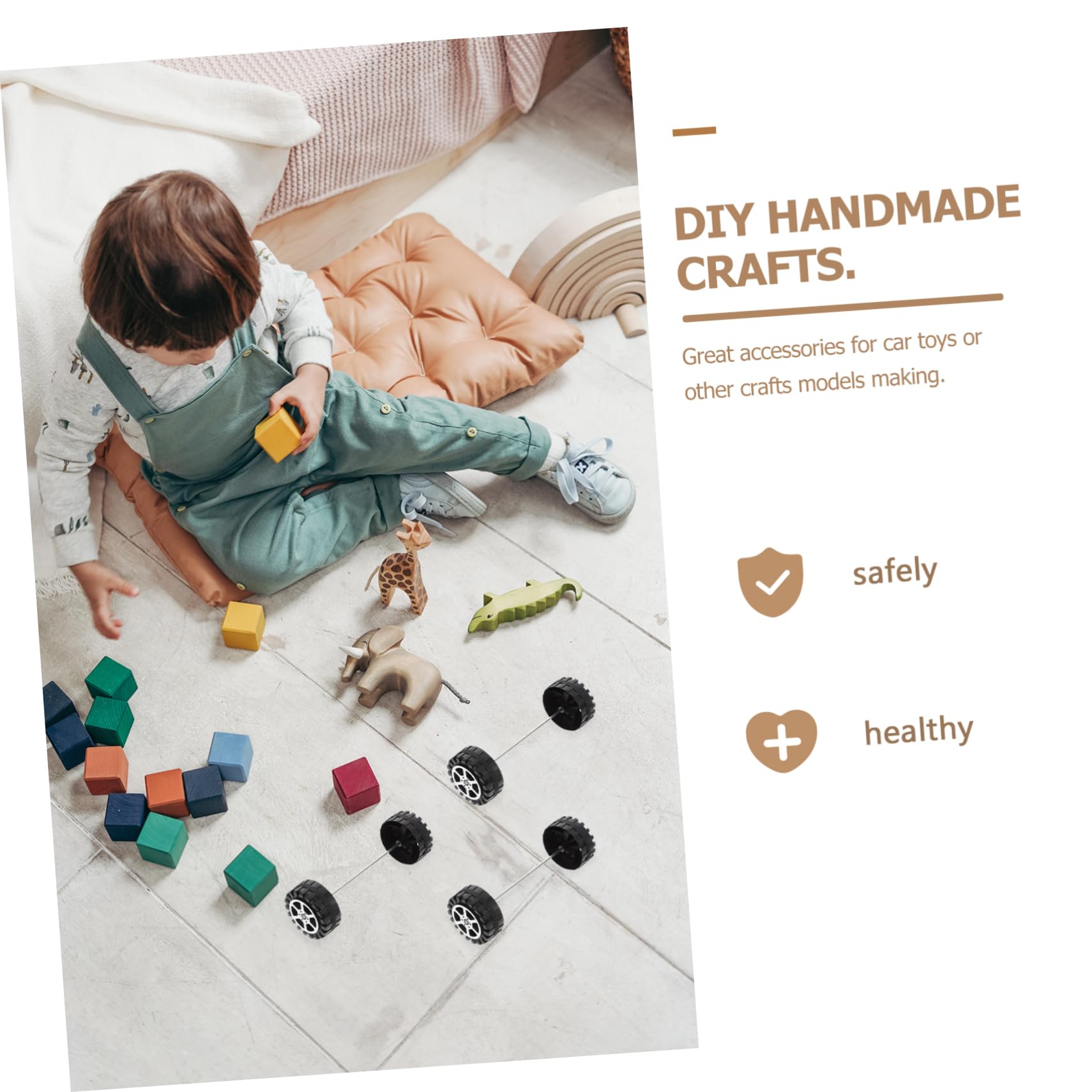 Roues Diy Jouets Beavorty Roues De Voiture Jouets En Plastique Avec Axes Ronds Et Kit Pour Garçons Et Filles Roues Voiture Jouet Bricolage Modélisme Enfant Créatif DIY