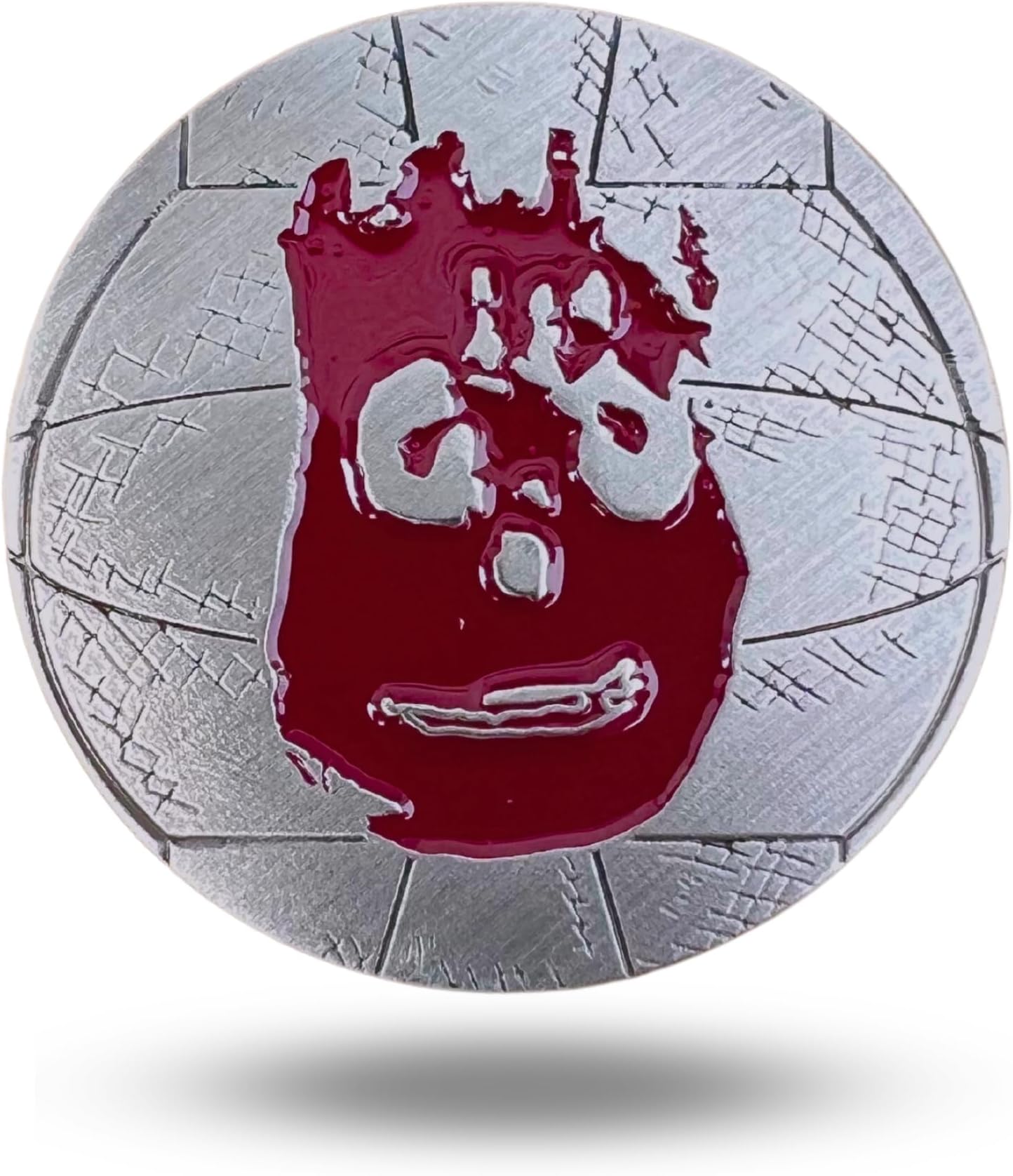 - Full Metal Markers Wilson Volleyball Cast Away Unique Magnetic Metal Golf Ball Marker Accessory with Hat Clip for Men and Women