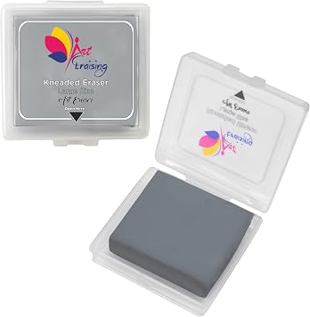 Kneaded Erasers for Artists for Drawing Art, Large Size Grey Kneadable Eraser for Drawing Artists, Art Supplies, Art Gum Erasers for Charcoal Pencils, Sketching Supplie