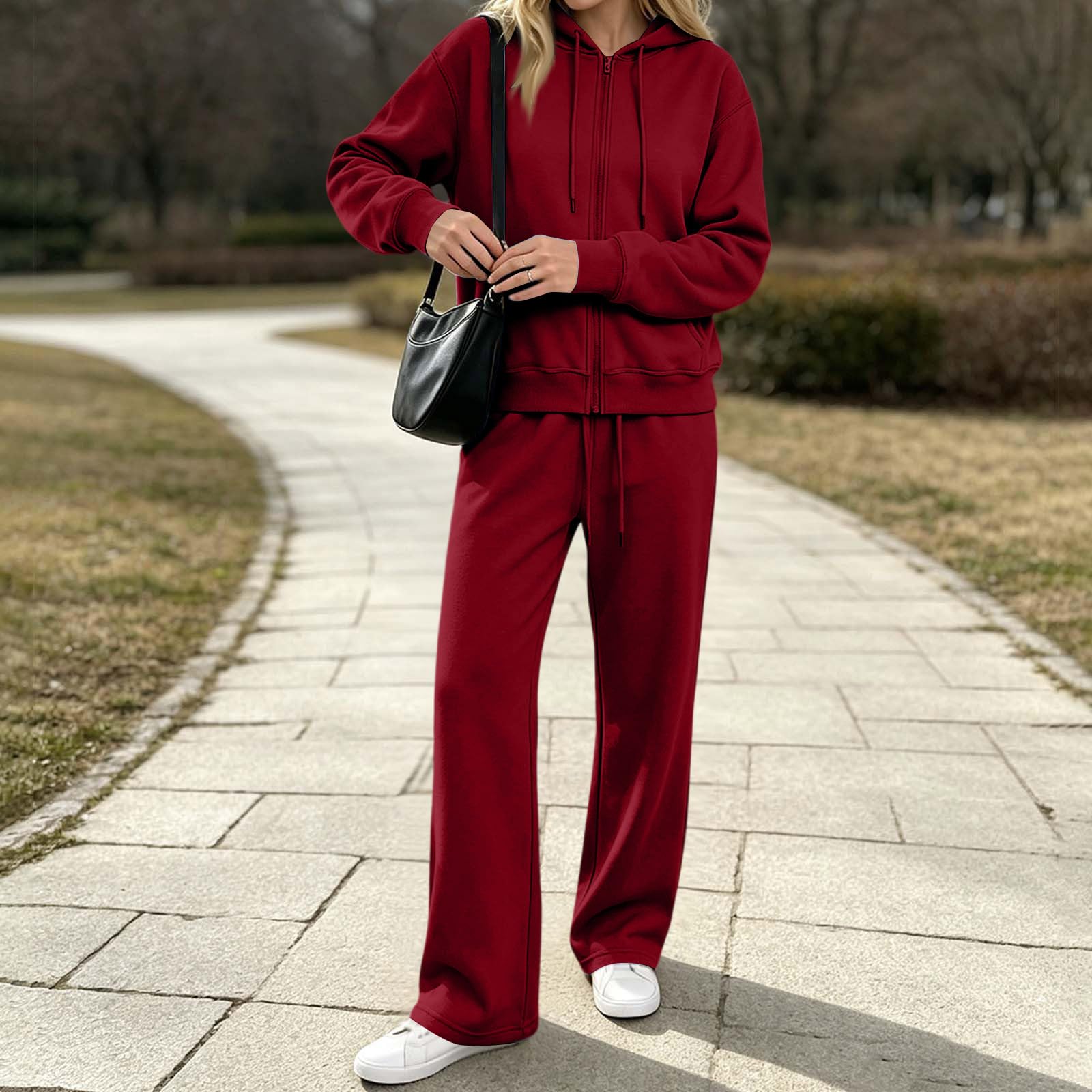 Tute Donna Autunnali Inverno Set Coordinato Sportivo Tuta da Jogging