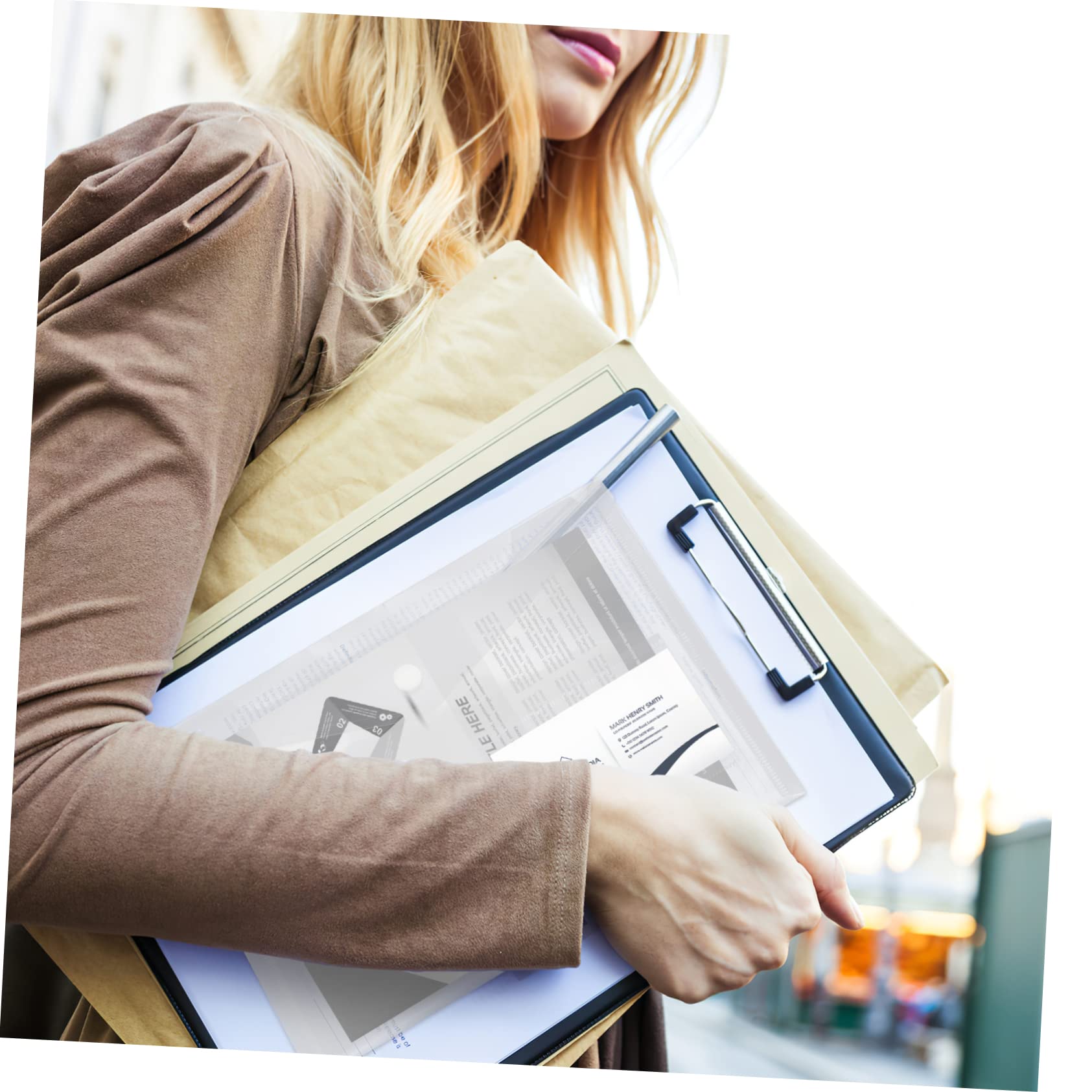 Document Folder A5 in Pp con Bottone a Pressione 20 Pezzi | Grande Capienza, Facile Visione Interna, per Voucher e Biglietti da Visita