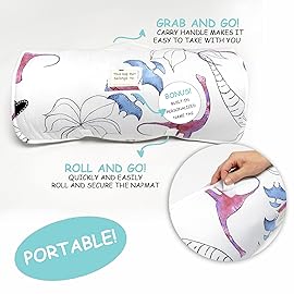 JumpOff Jo Nap Mat for Kids - Cozy Kids Rest Mat with Removable Pillow and Ultra Soft Blanket for Preschool, Daycare, and Sleepovers - Pink Dino